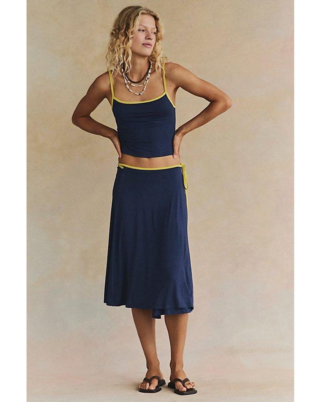 free-est Blue Opal Skirt Set By