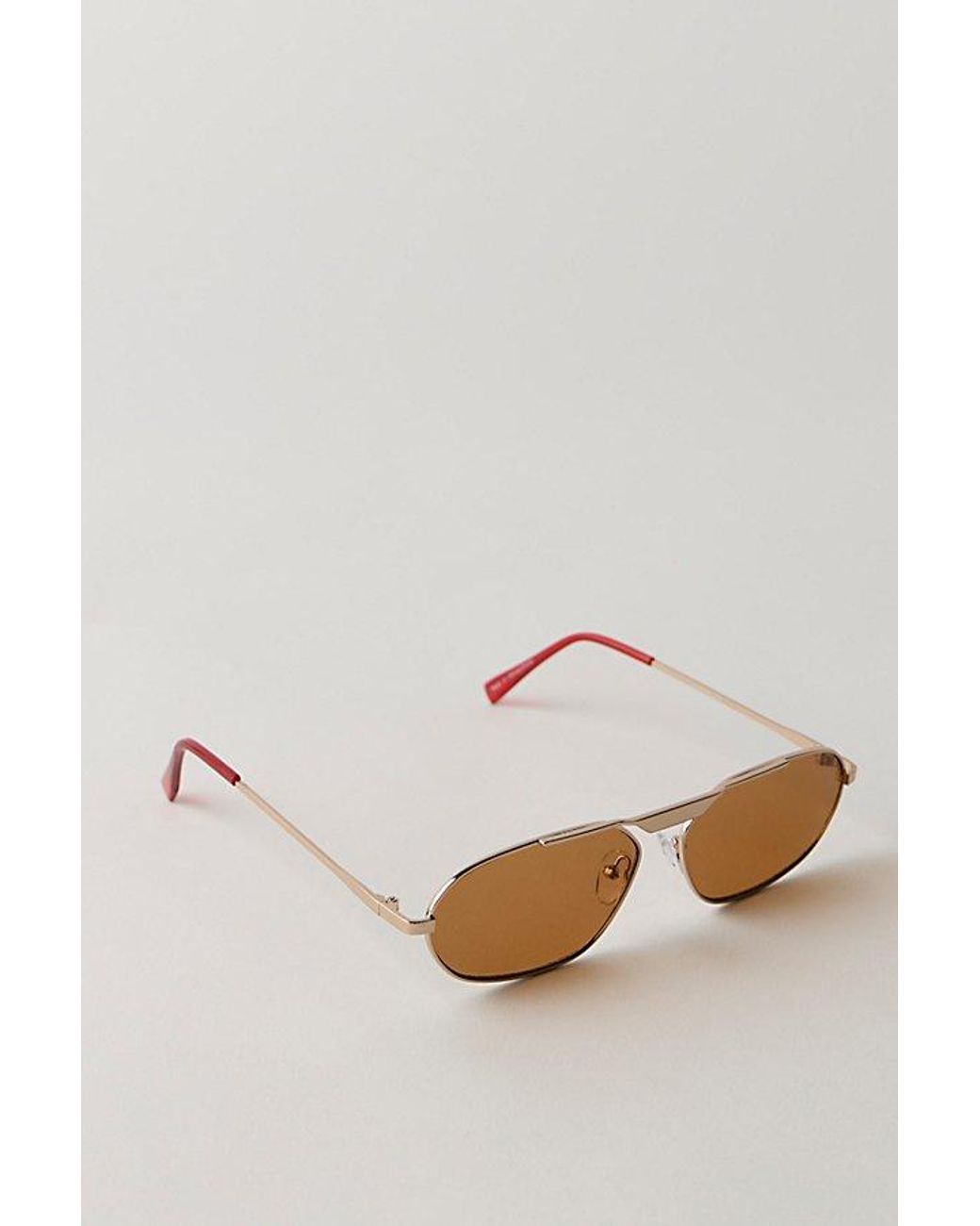Free People Brown Tavi Aviator Sunglasses