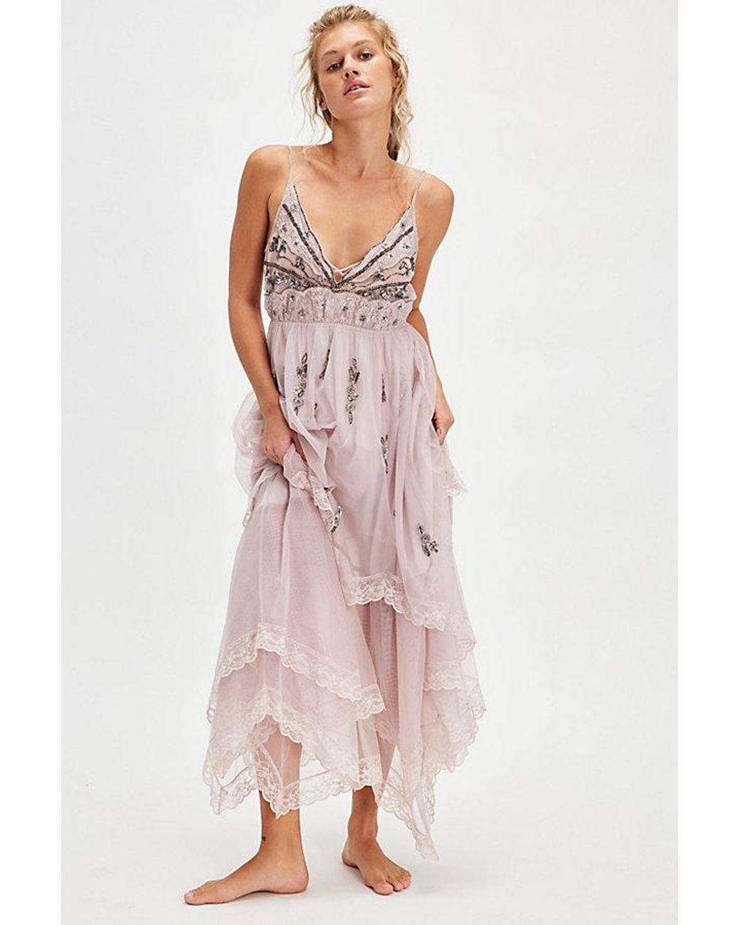 chinese dress ladies Free People Pink Ruffle Dress