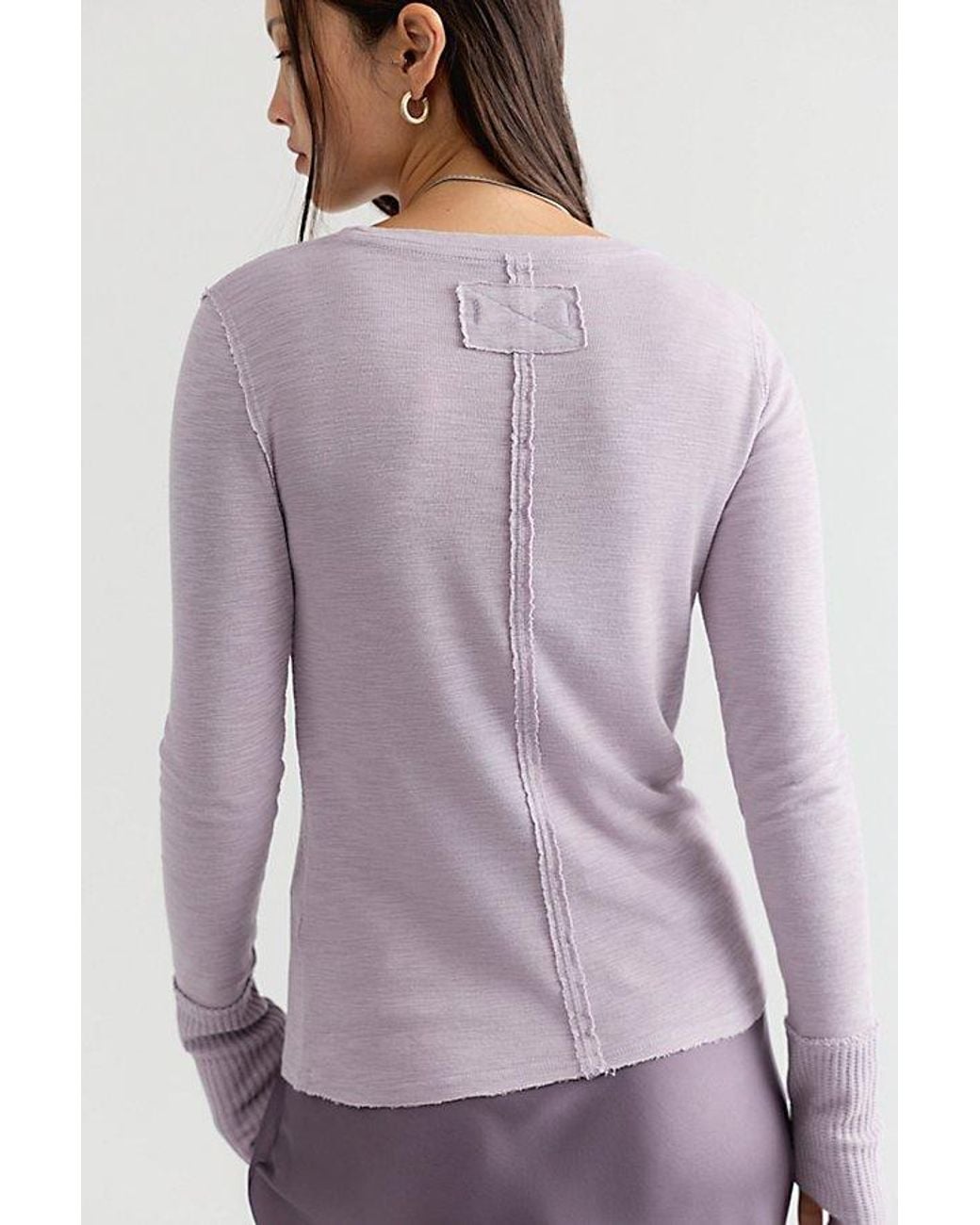 Free People Purple Tinsley Long Sleeve Top
