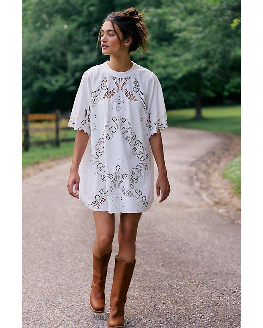 Free People Green Magic Magic T-Shirt Dress