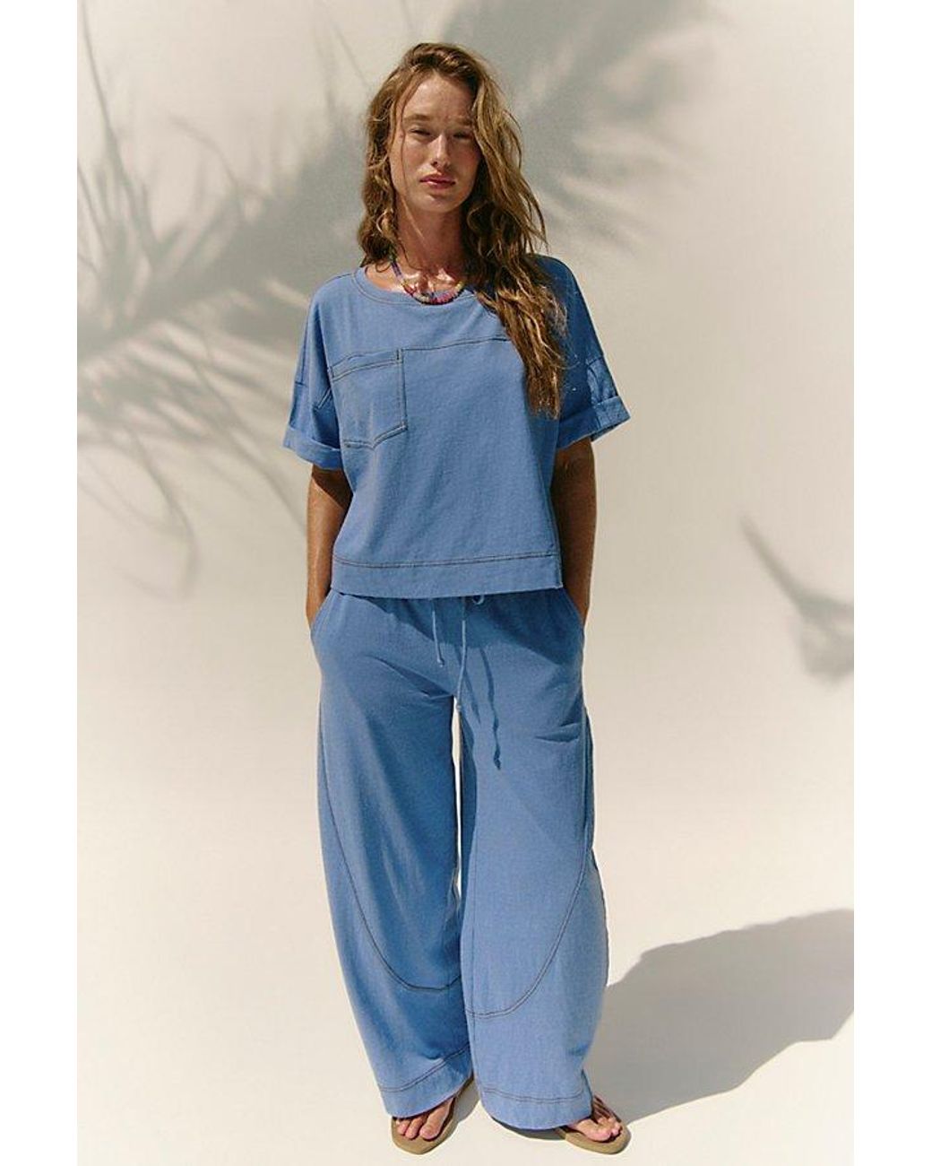 free-est Blue Leandra Pant Set