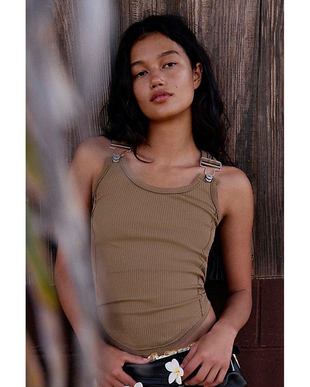 Free People Brown Jamie Tank Top