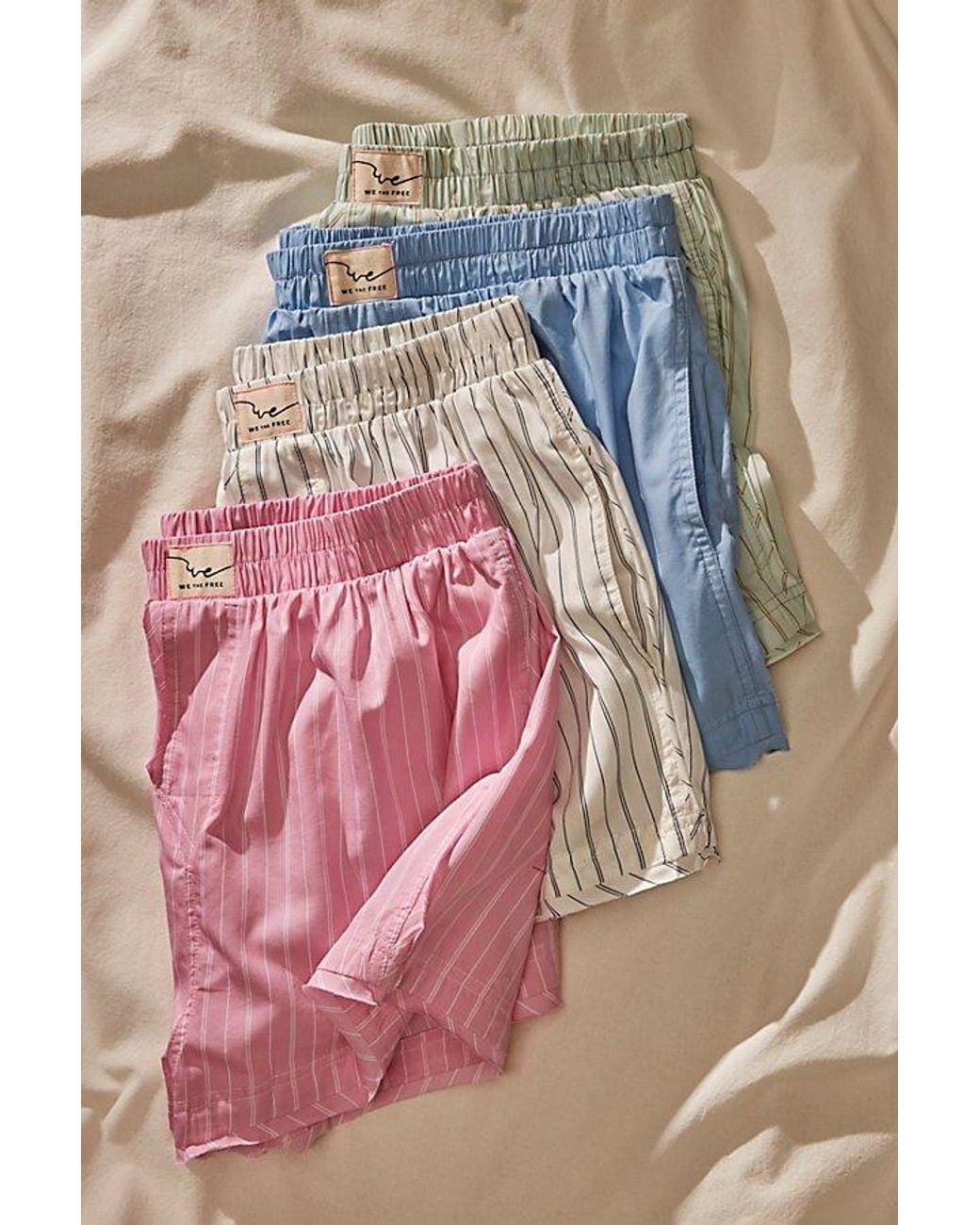 Free People Brown Day To Day Striped Boxers