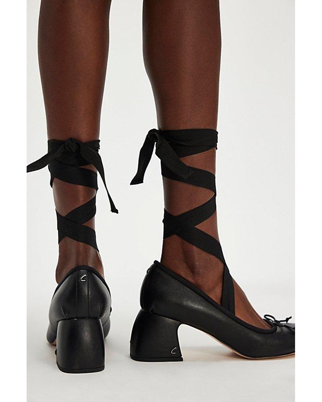 Lace Up Sam Edelman Circus Block Heel BALLET Heels Miu Miu Circus