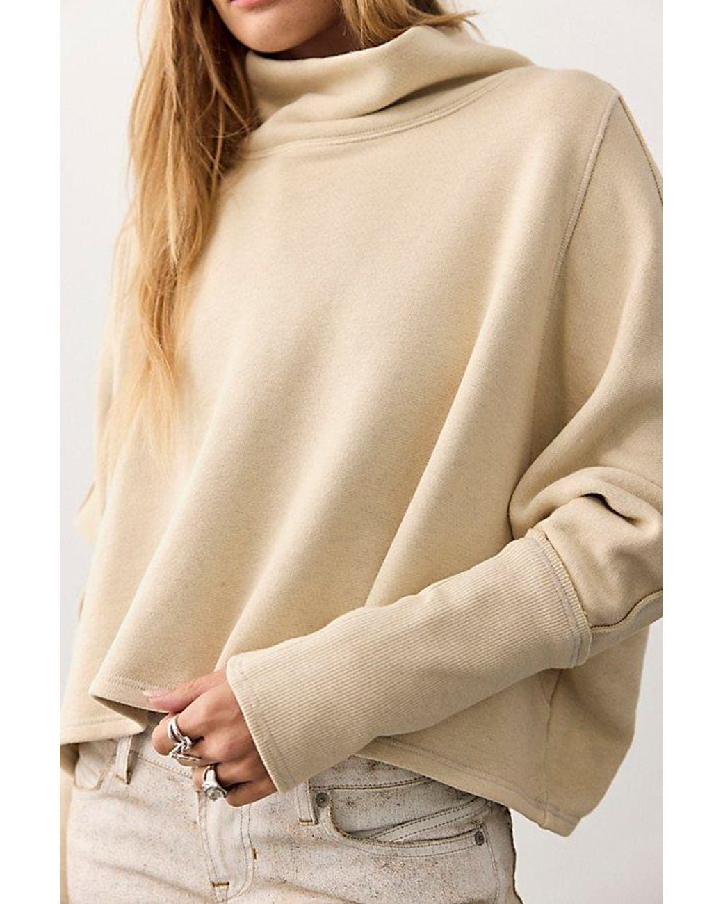 Free People Natural My Girl Funnel Neck Pullover
