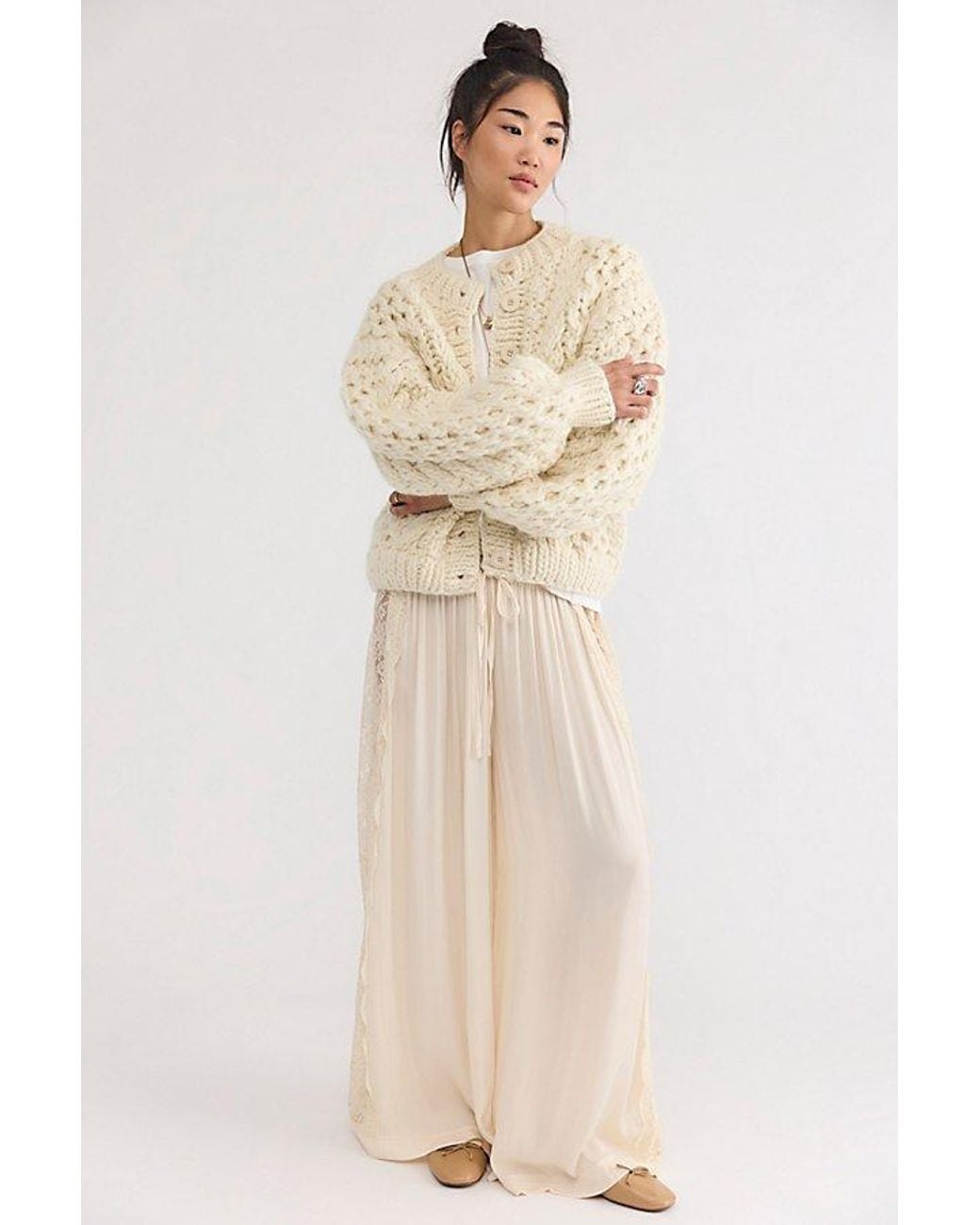 Mr. Mittens Natural Charlotte Honey Cable Knit Cardi