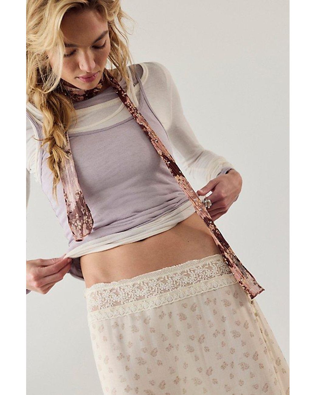Intimately By Free People Multicolor Stackable Sheer Twofer Tank Top By