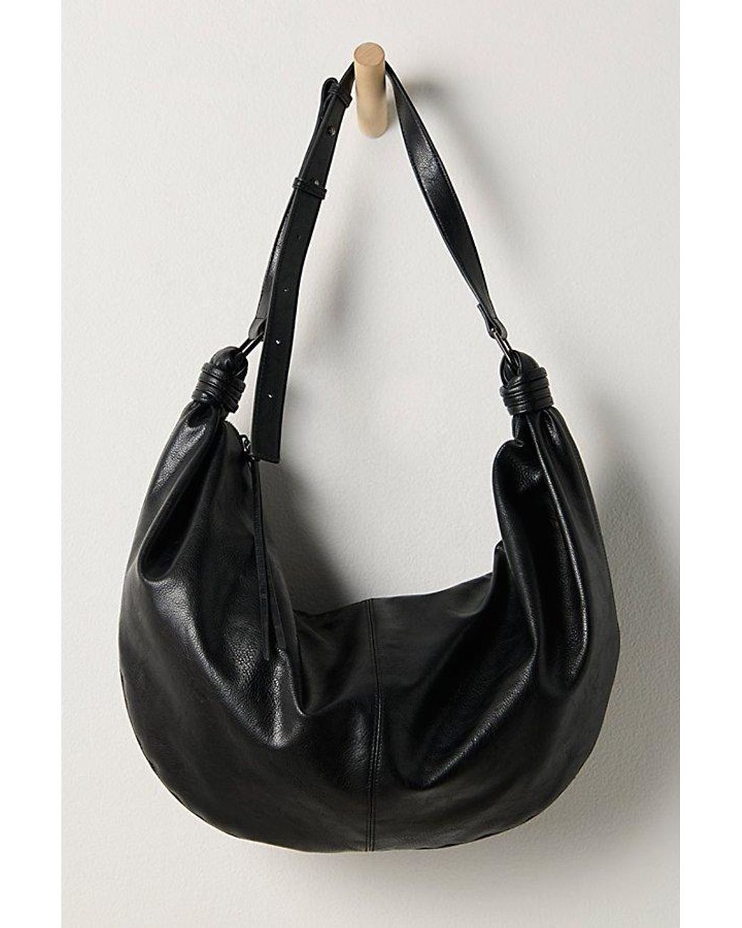 Free People Black Vegan Slouch Bag