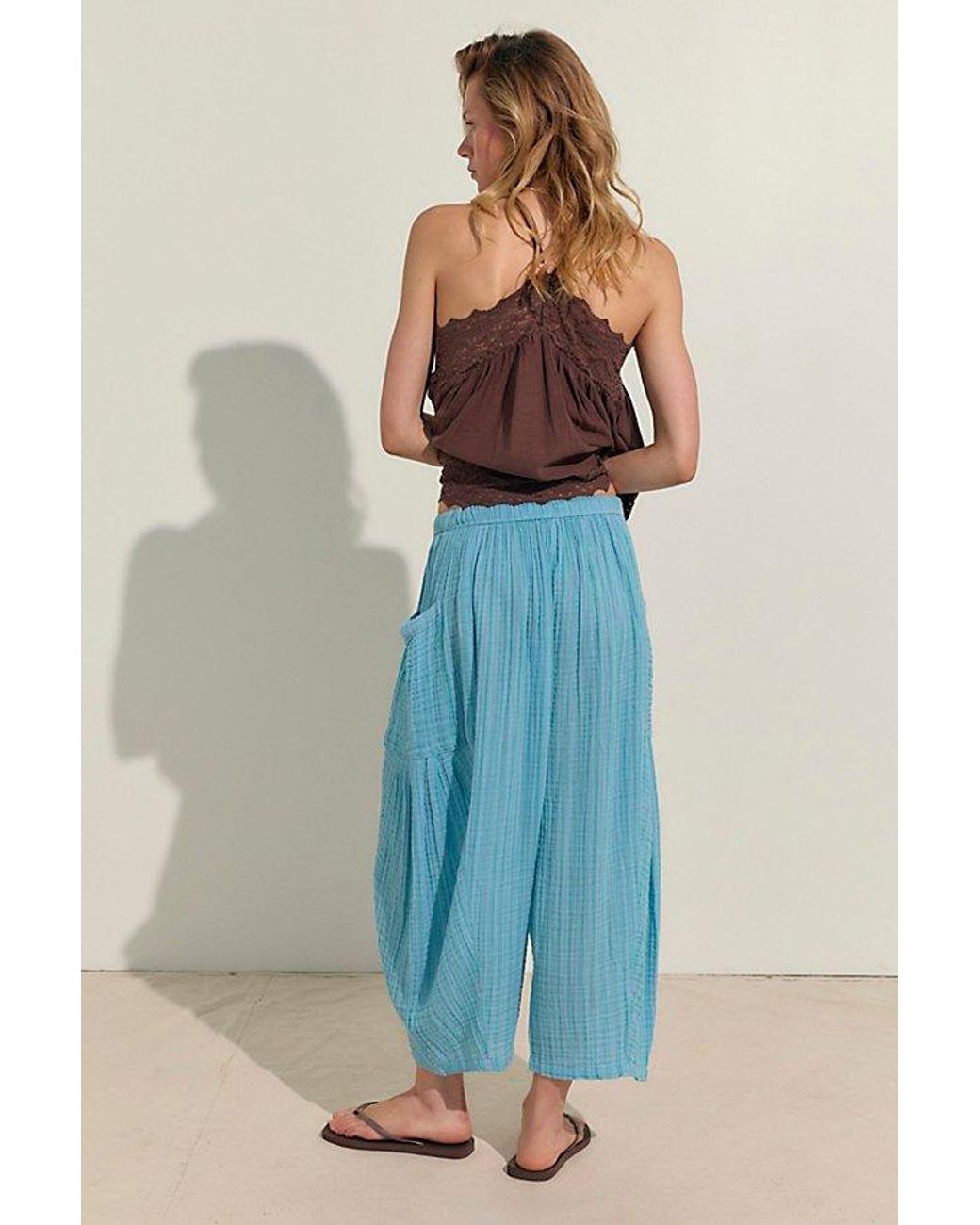 free-est Blue Quinn Striped Pants By