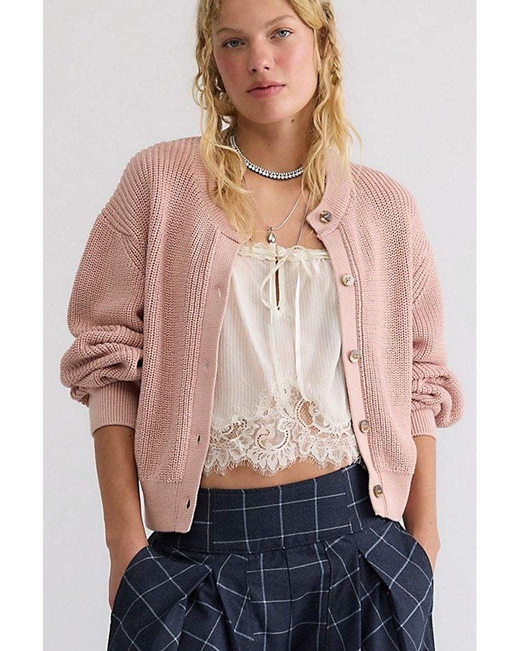 Free People Multicolor Vienna Cotton Knit Cardi
