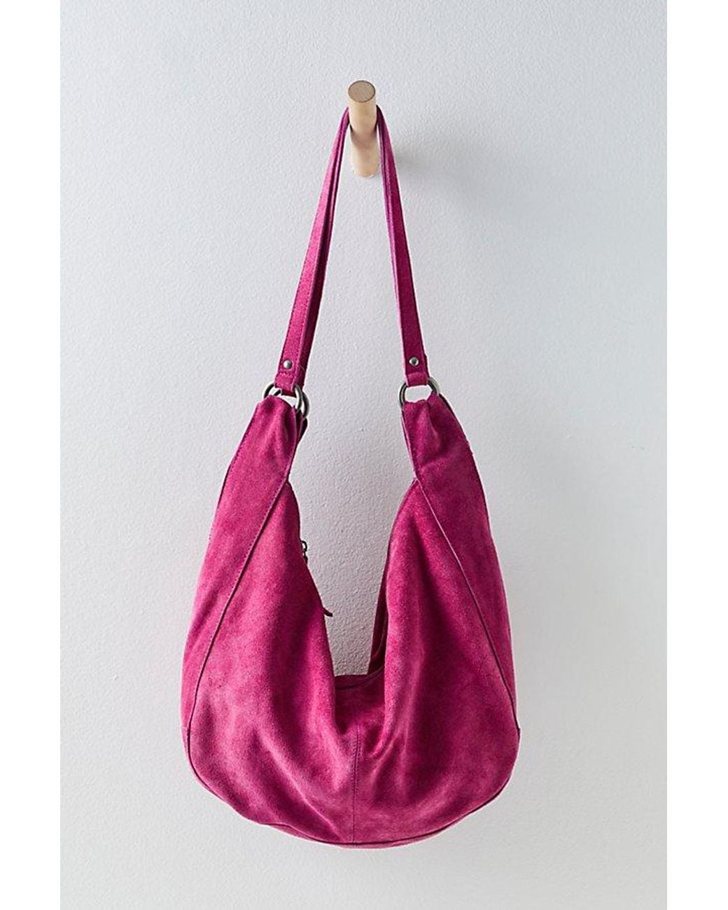Free People Pink Roma Suede Tote Bag