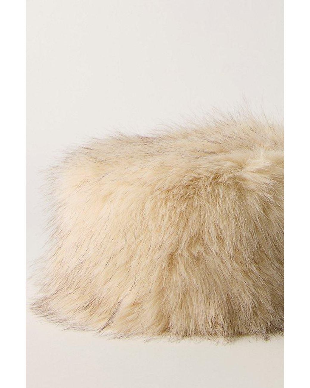 Free People Natural Frostbite Fur Pillbox Hat