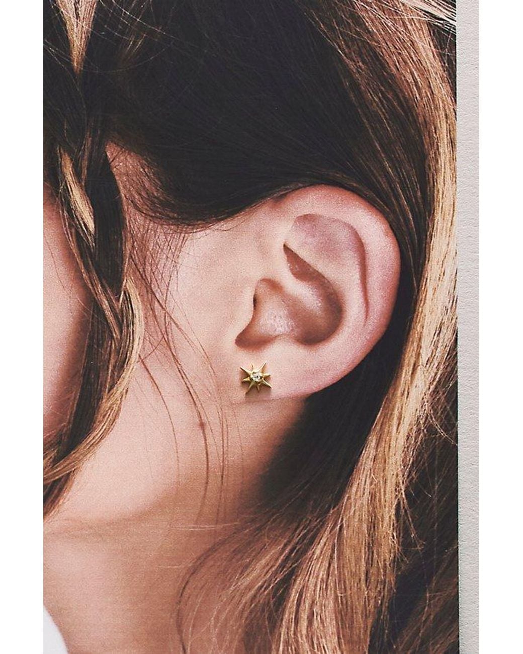 Local Eclectic Metallic Starburst Flatback Earrings