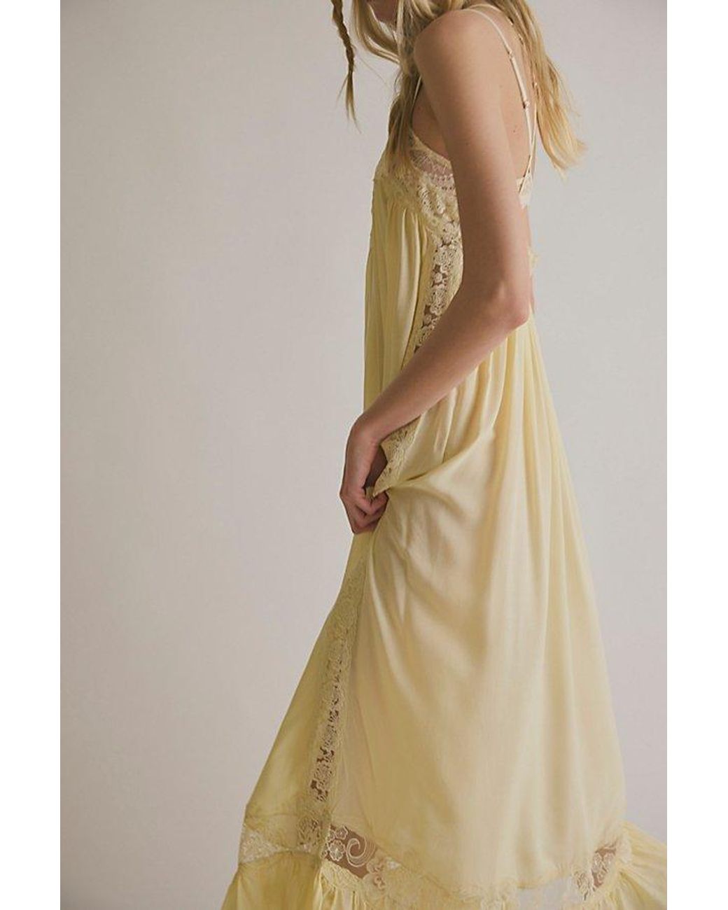 Free People Natural Kiss Me Later Maxi Slip Dress By