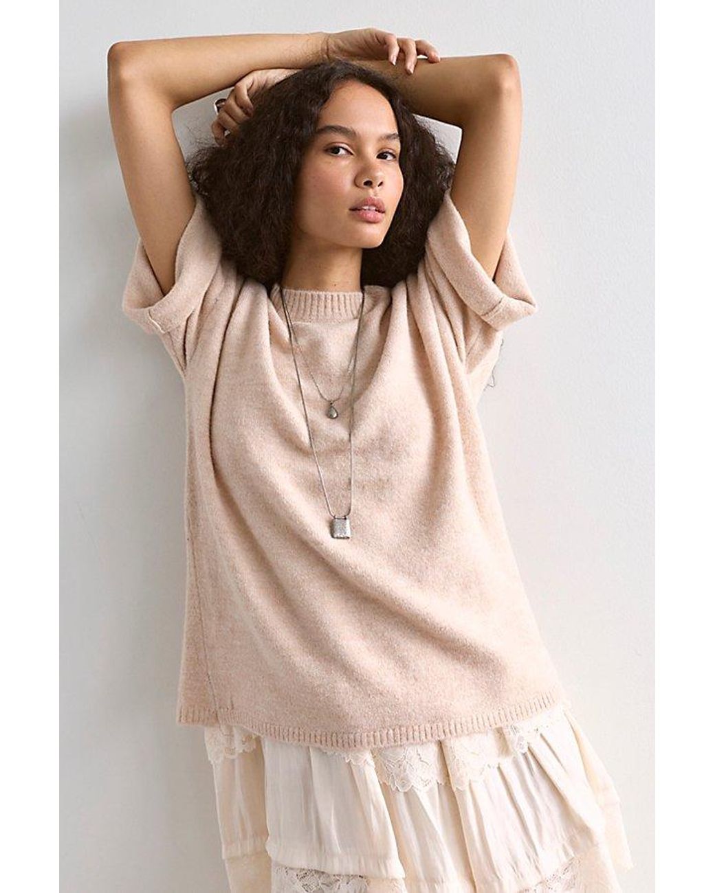 Free People Brown Margot Softspun Sweater Tee