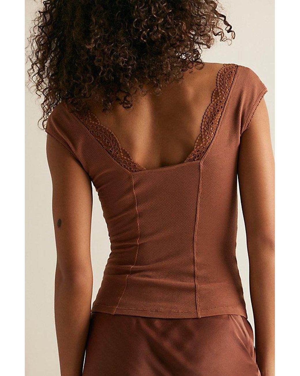 Intimately By Free People Brown Blush Hour Tee By