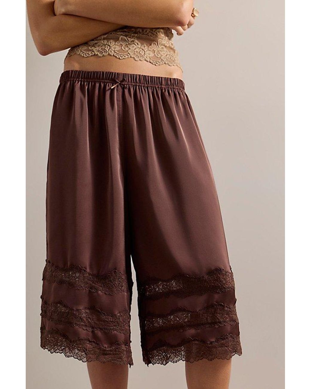 Intimately By Free People Brown Cloud Kiss Shorts By