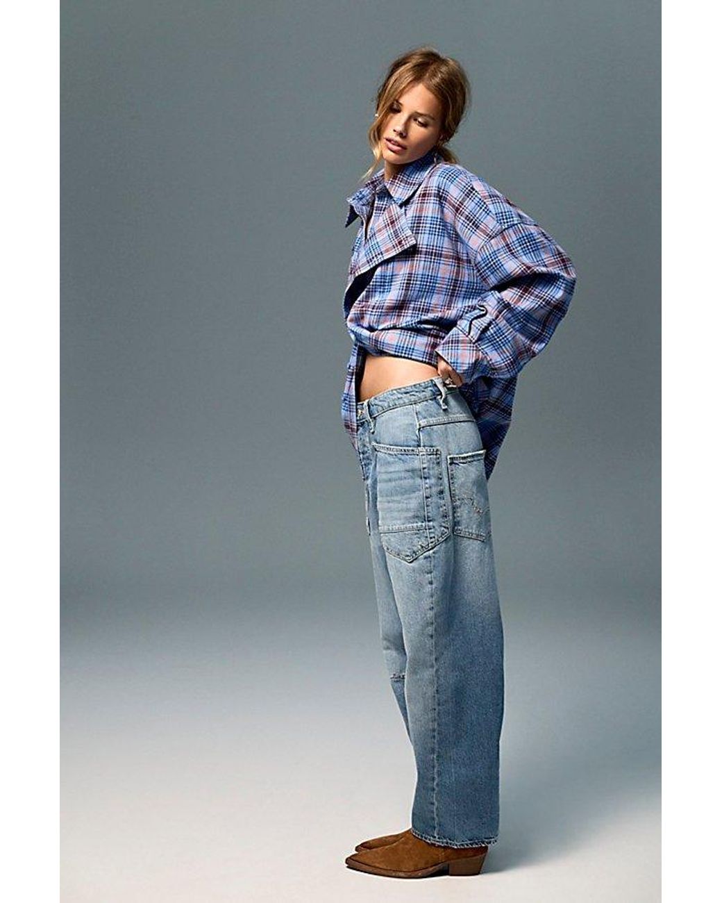 Free People Natural Minimalist Moxie Barrel Jeans