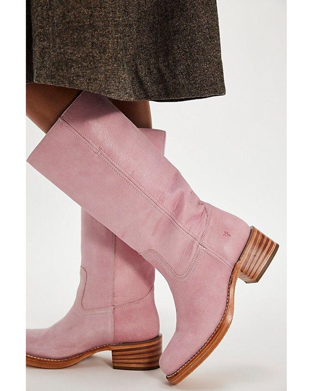 Frye Pink Campus 14L Boots