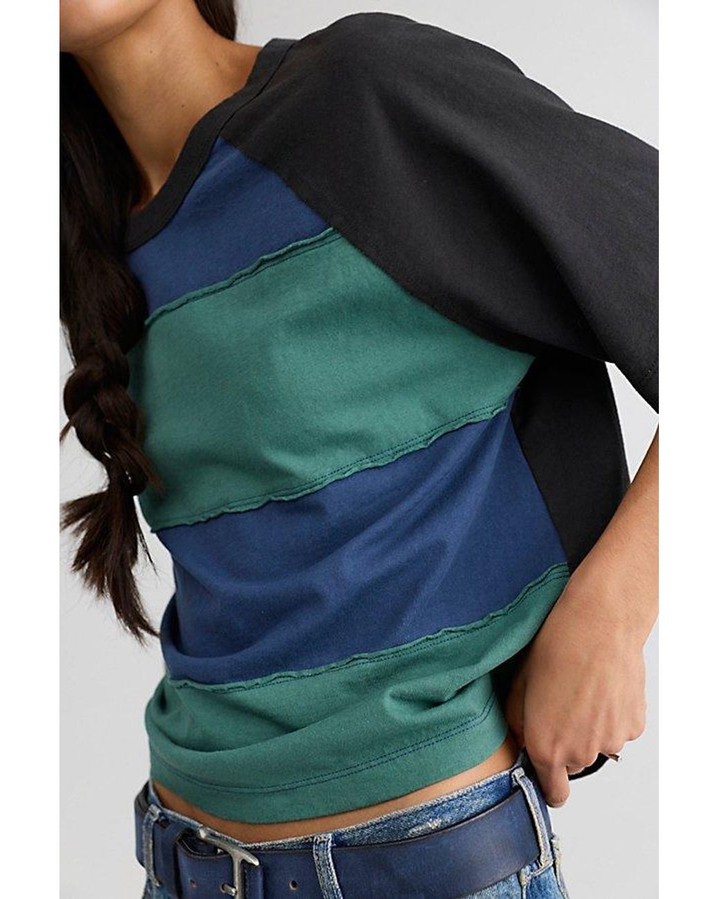 Ragabond Green Reclaimed Raglan Tee By