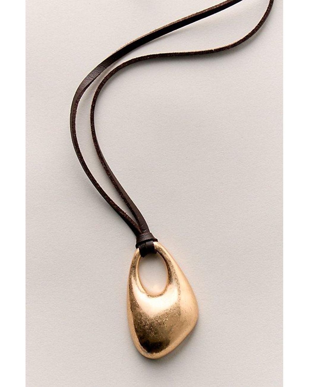 Free People Black Tali Pendant Necklace