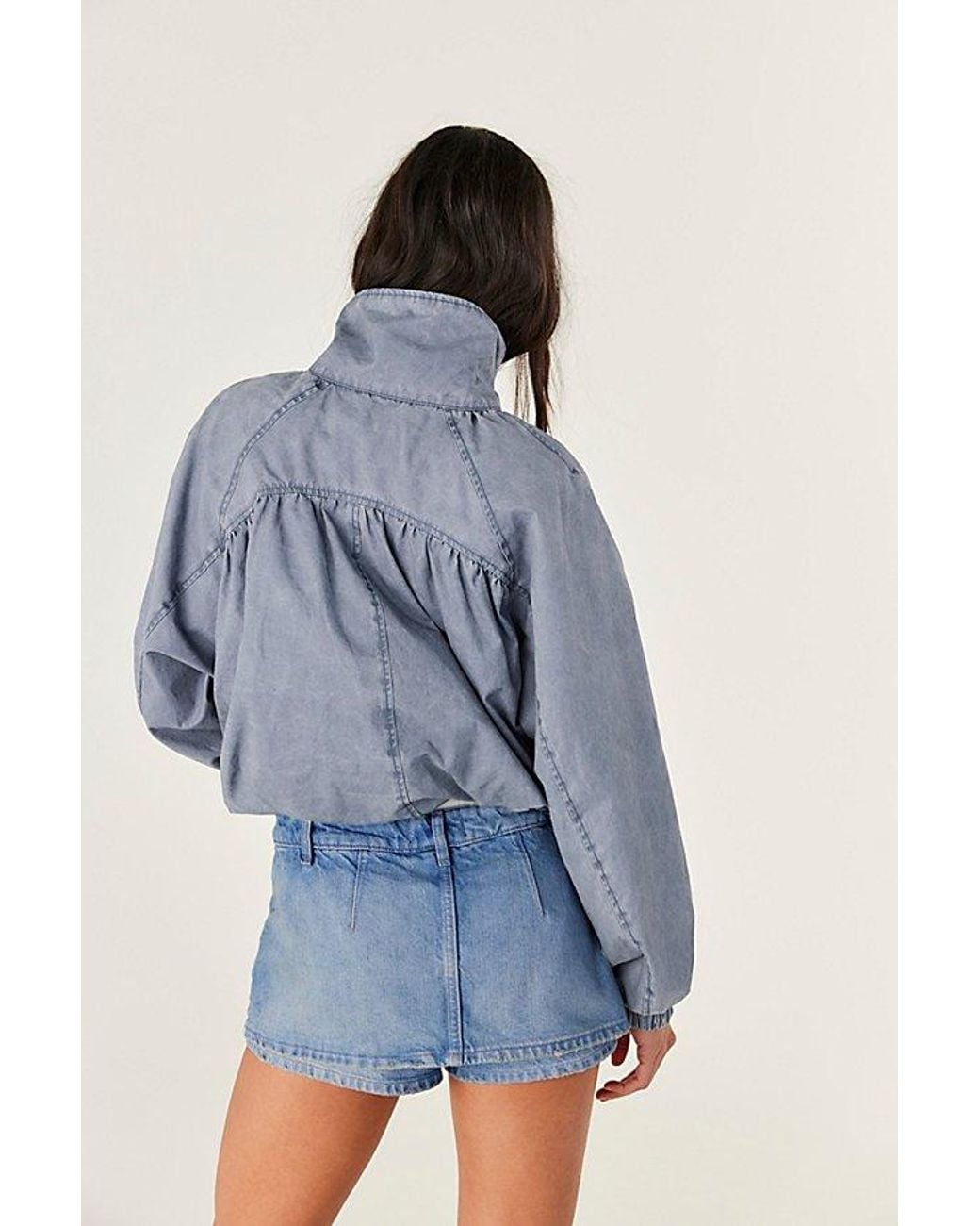 Free People Blue We The Free Gallivanting Peekaboo Skort