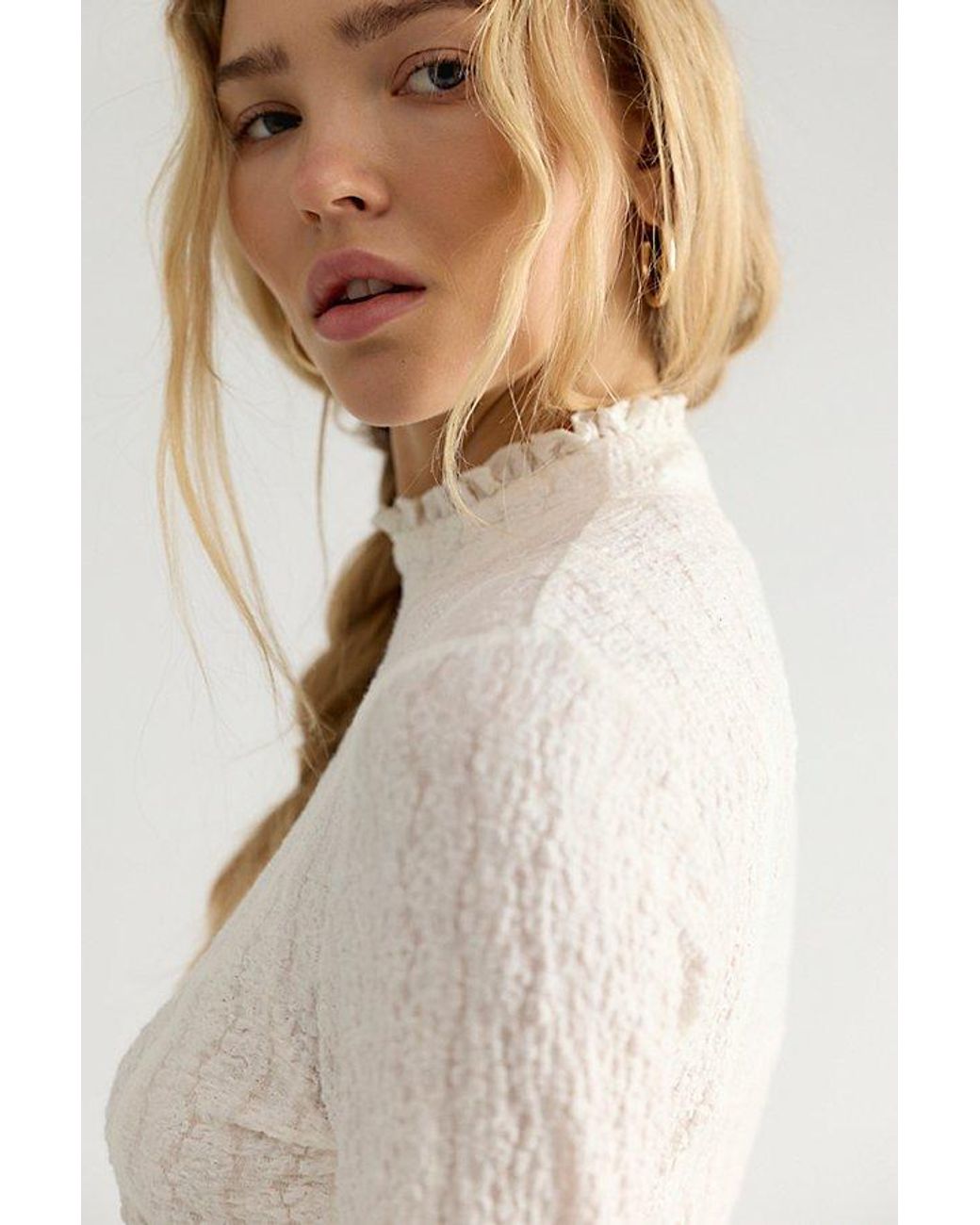 Free People Natural Hope Long Sleeve Blouse