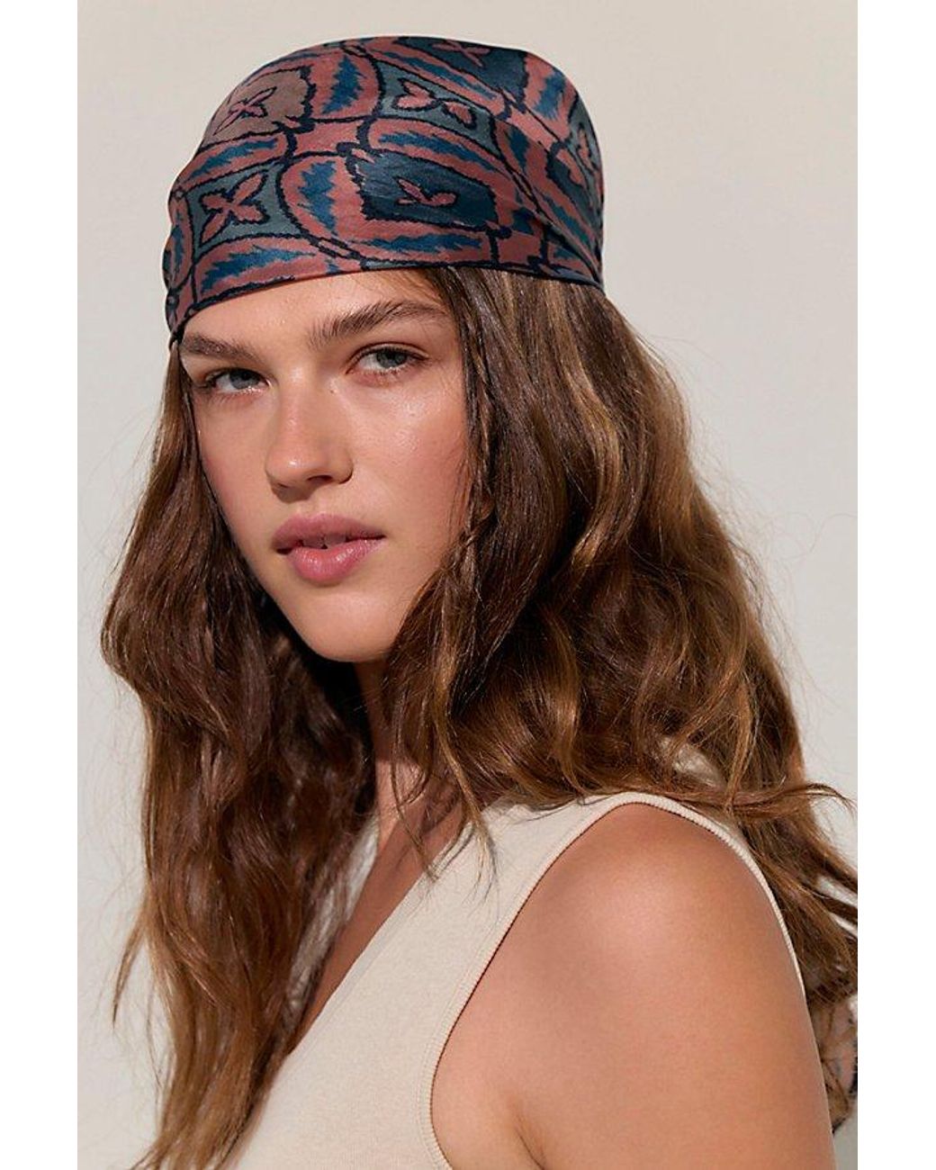 Free People Black So Silk Printed Bandana