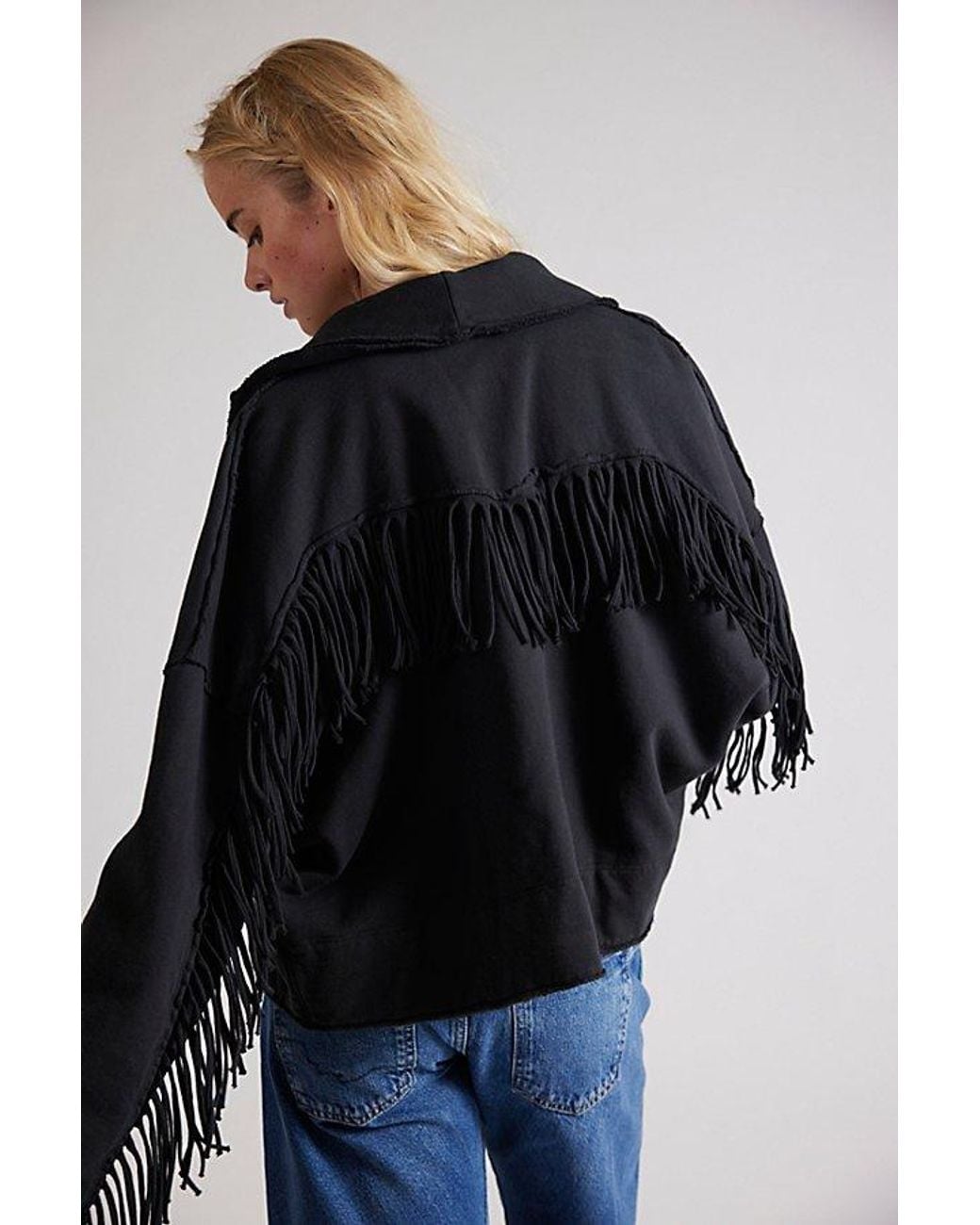 Ragabond Black Wyatt Fringe Cardi