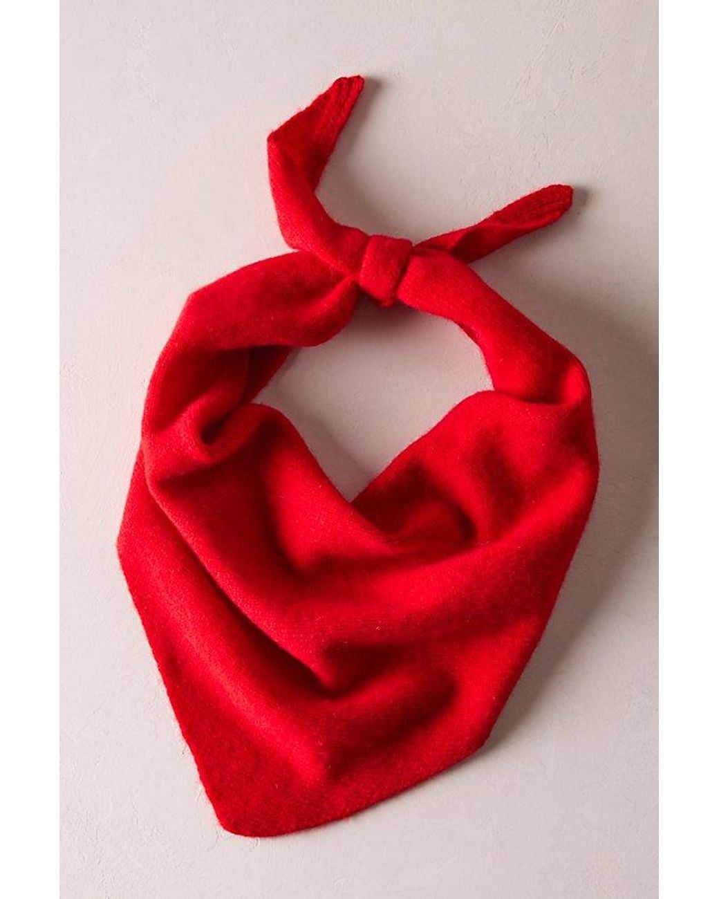 Free People Red Cashmere Triangle Scarf