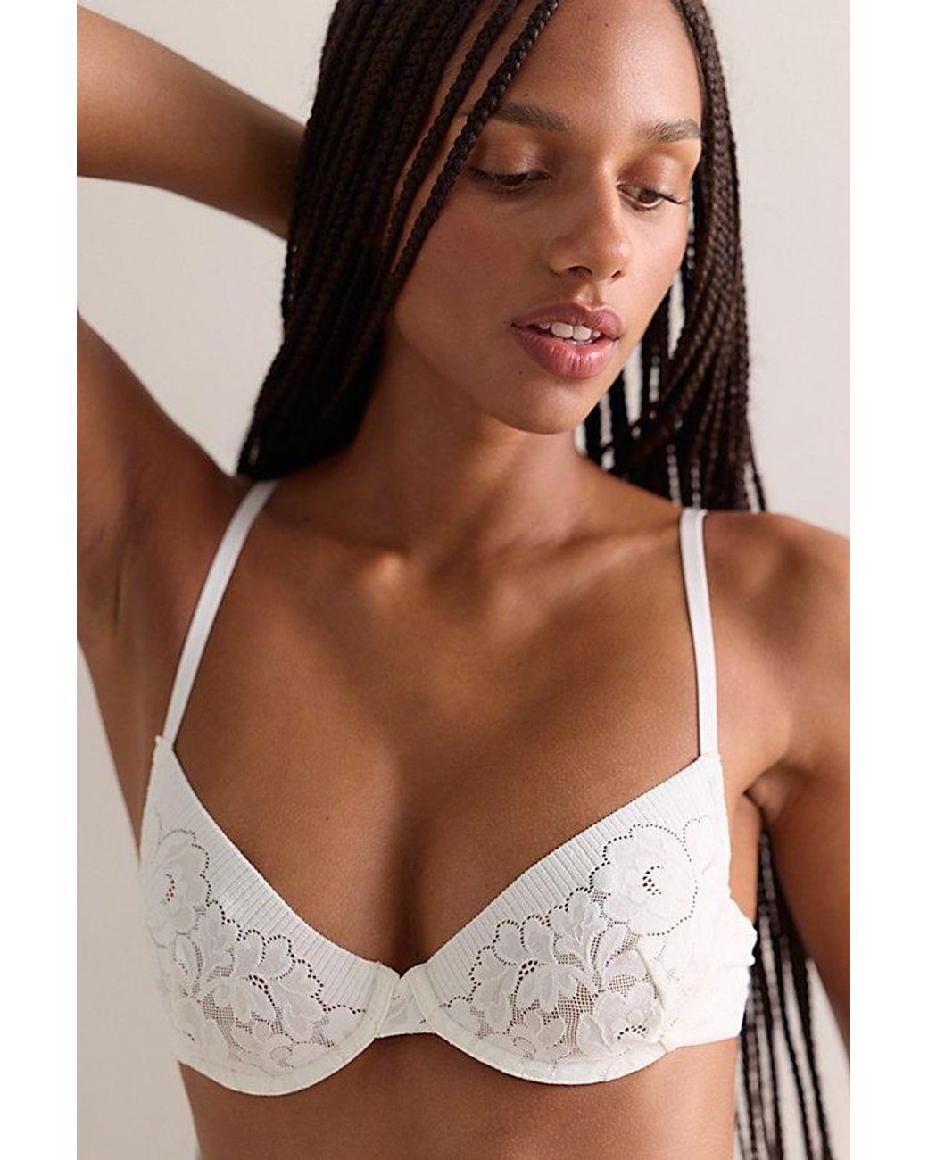 Intimately By Free People Blue Smooth Talking Lace Demi Underwire Bra By