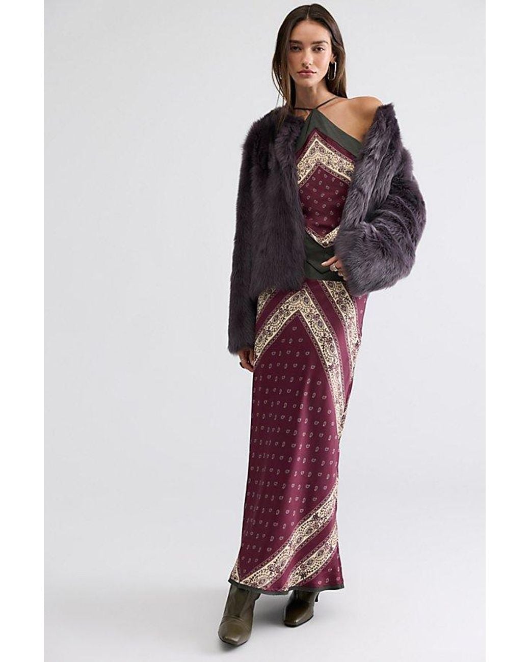 Free People Red Amara Halter Maxi Skirt Set