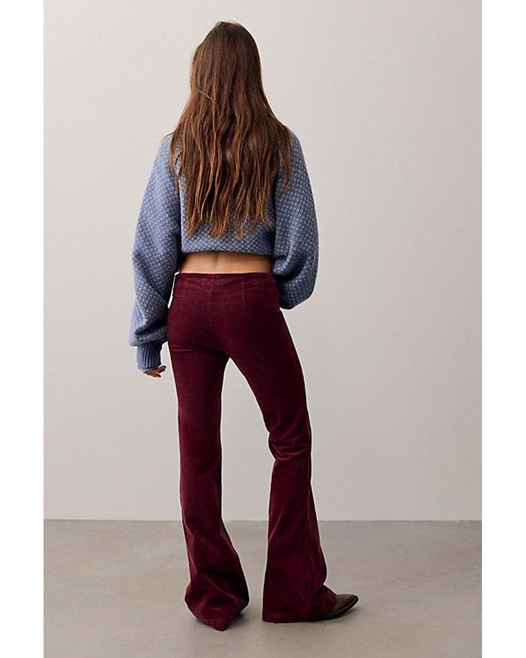 Free People Blue Walk The Line Cord Bootcut Pants