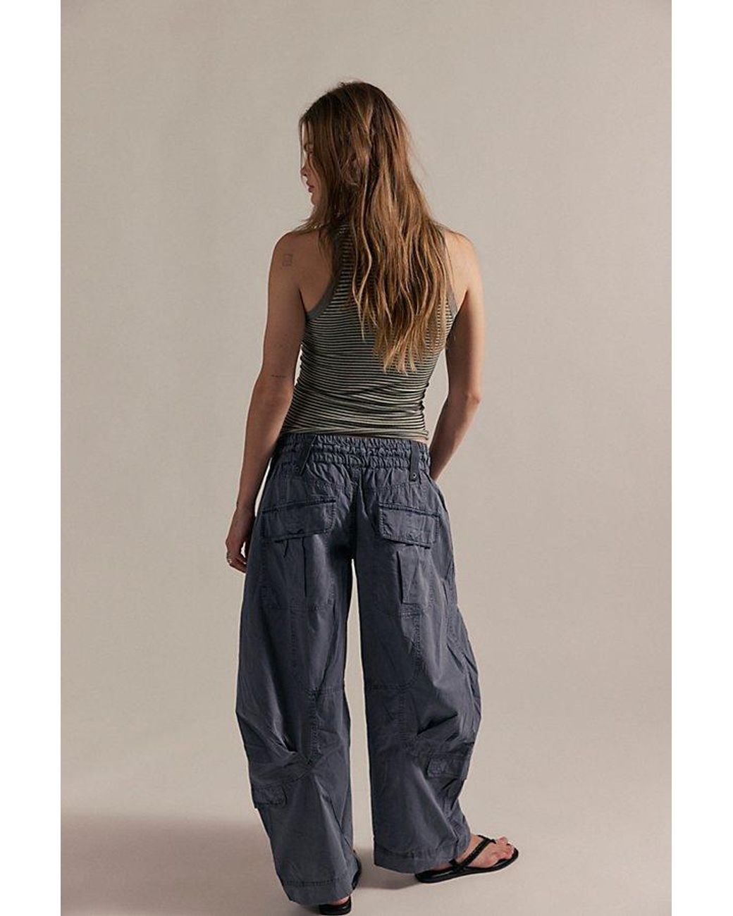 Free People Black Onset Pull-On Cargo Pants