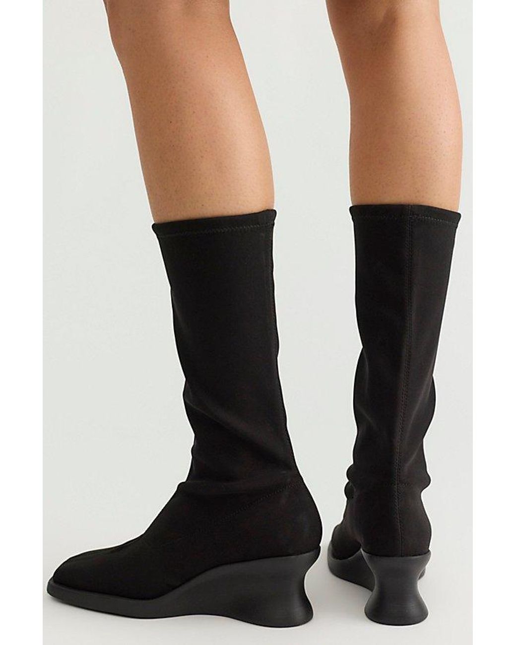 Camper Black Louise Wedge Street Boots