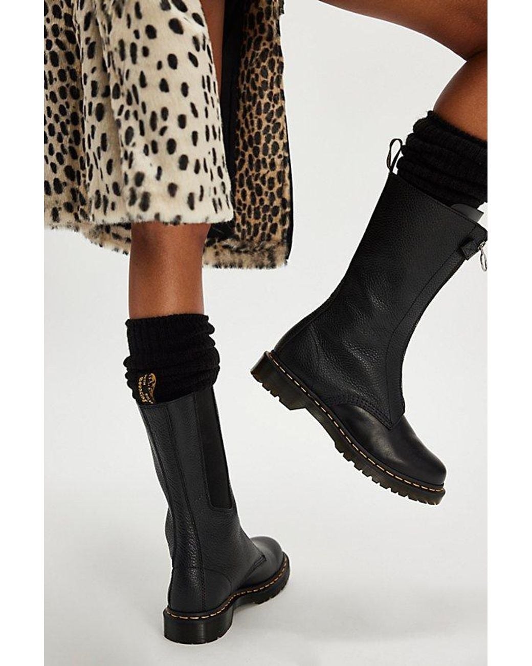 Dr. Martens Black 1B99 Front-Zip Boots Shoe