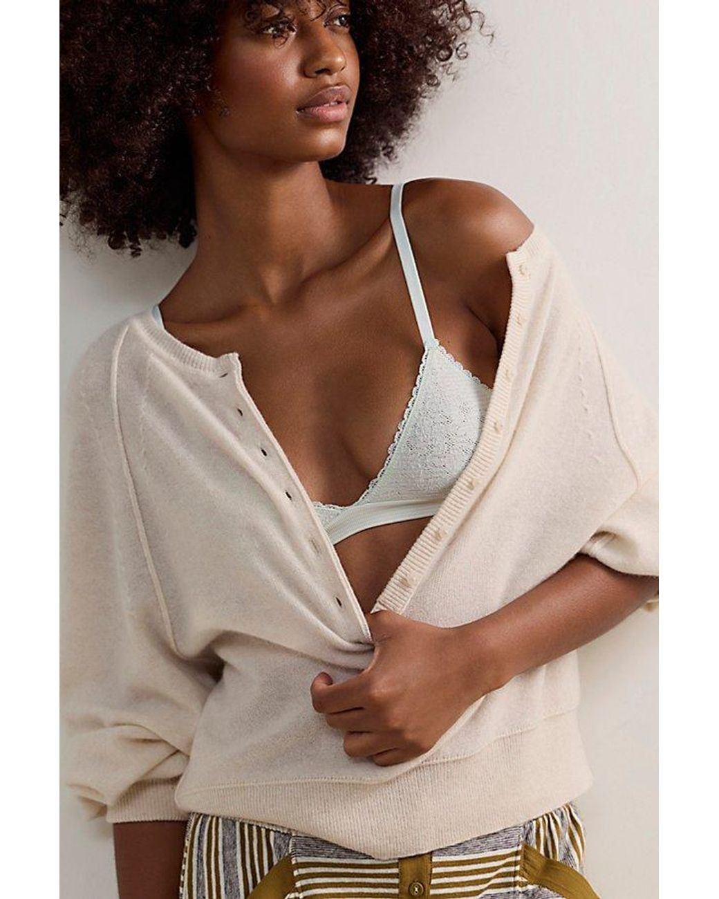 Intimately By Free People Natural Sweet Point Seamless Triangle Bralette By