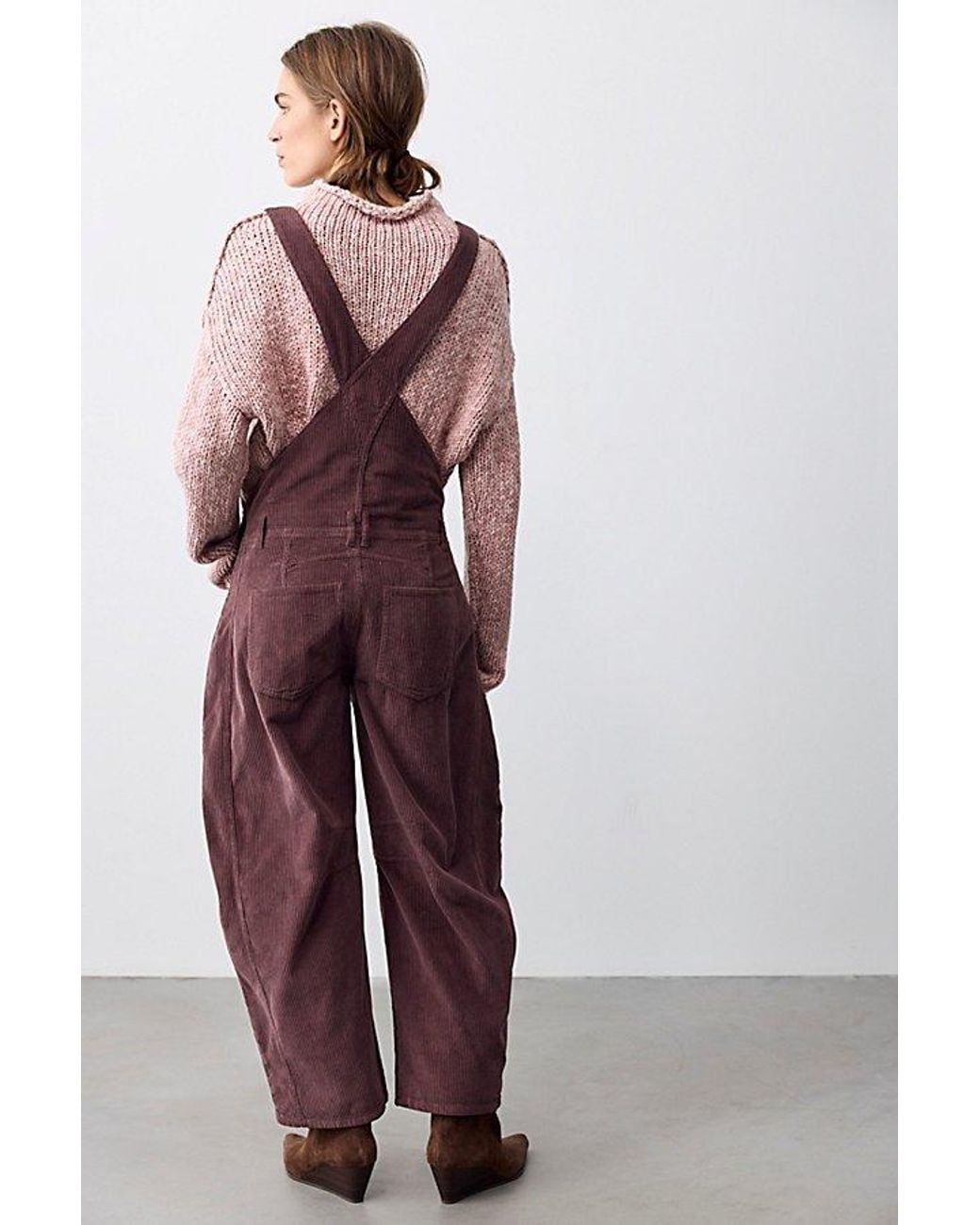 Free People Multicolor Good Luck Cord Overalls