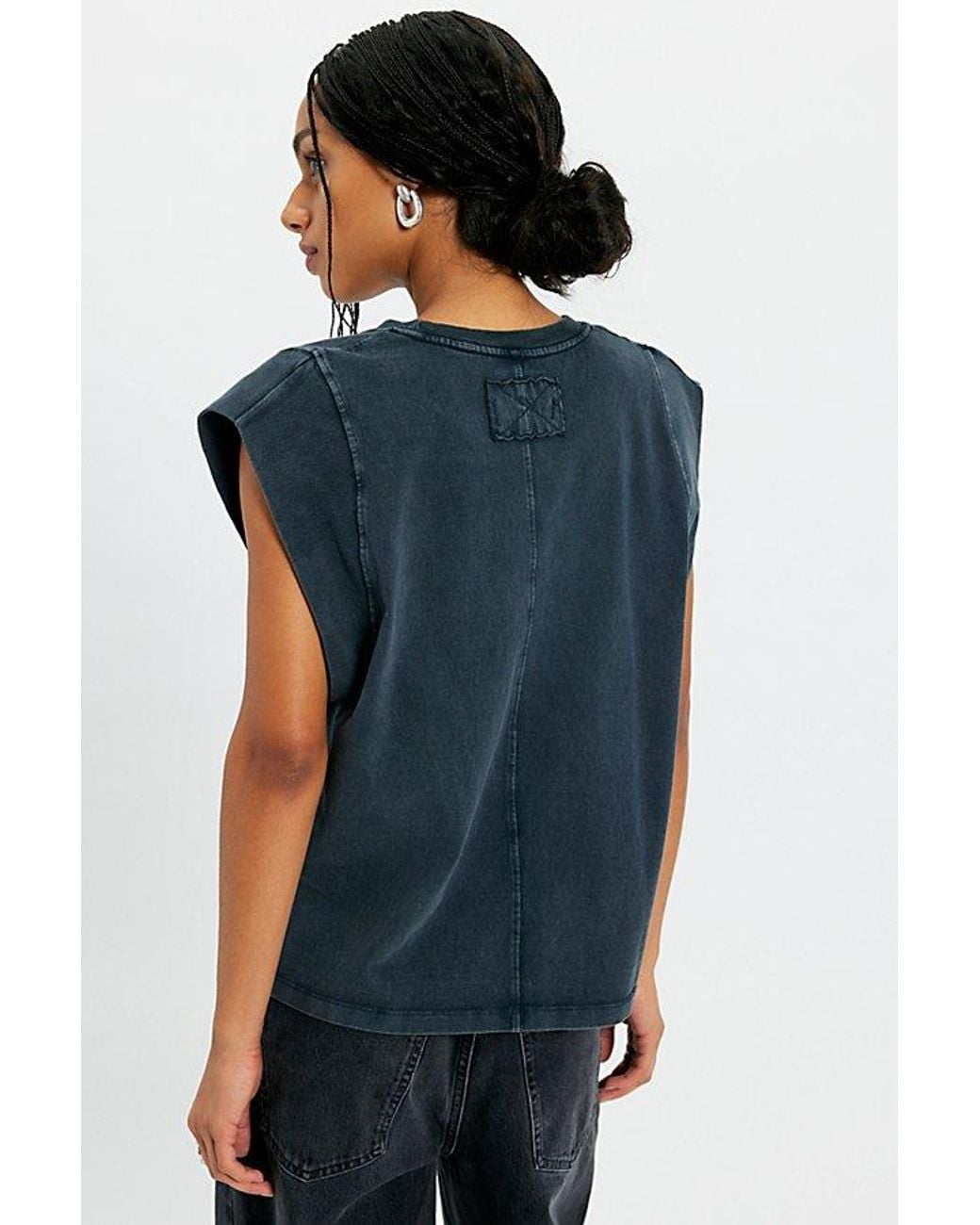 Free People Blue Atlas Muscle Tee