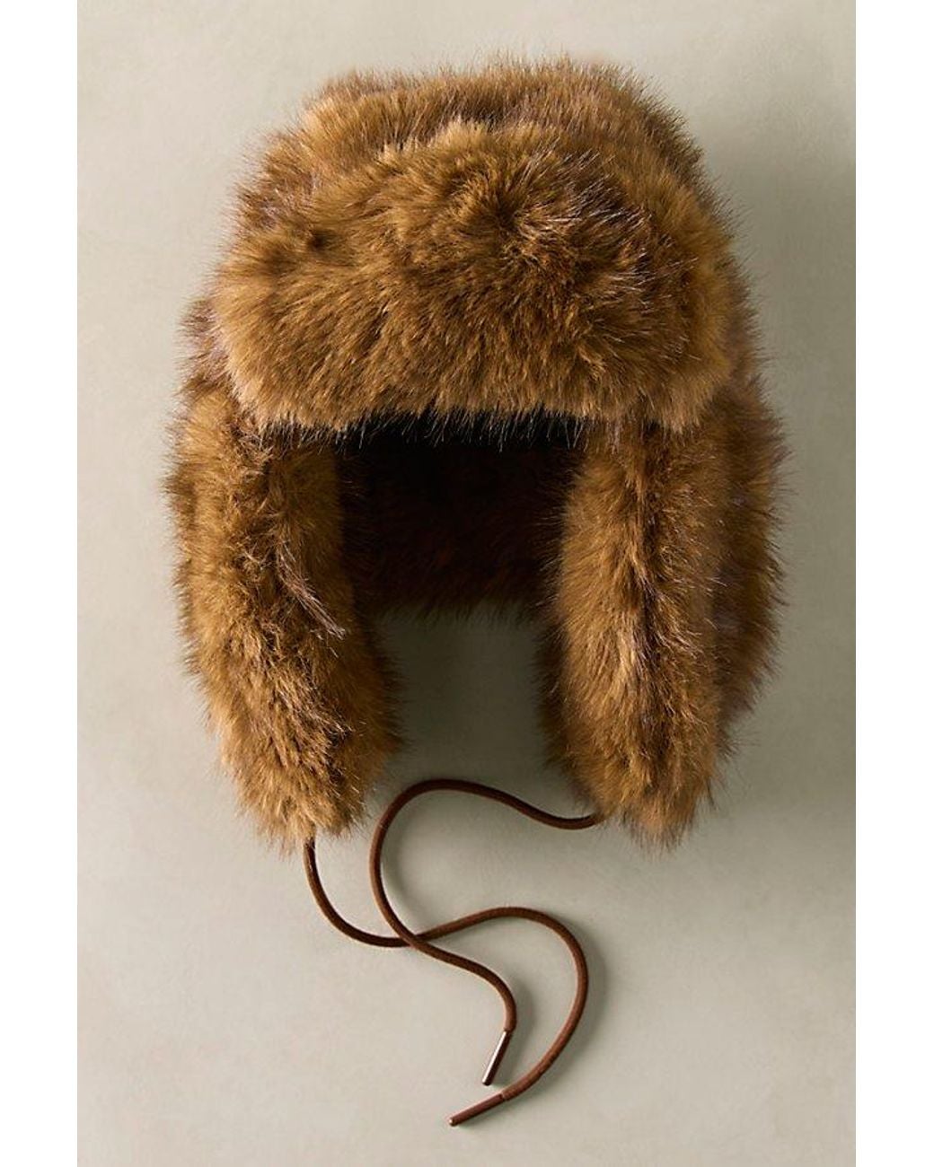 Free People Brown Luxy Lou Fur Trapper Hat