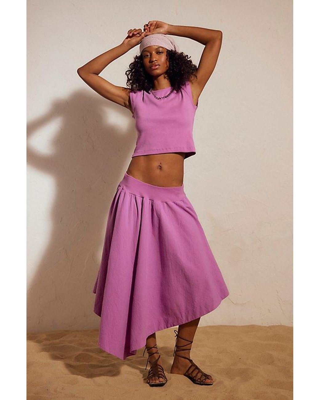 free-est Pink Annette Tee Skirt Set By