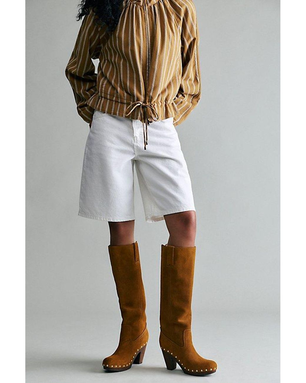 Frye White Cindy Pull-On Boots Shoe
