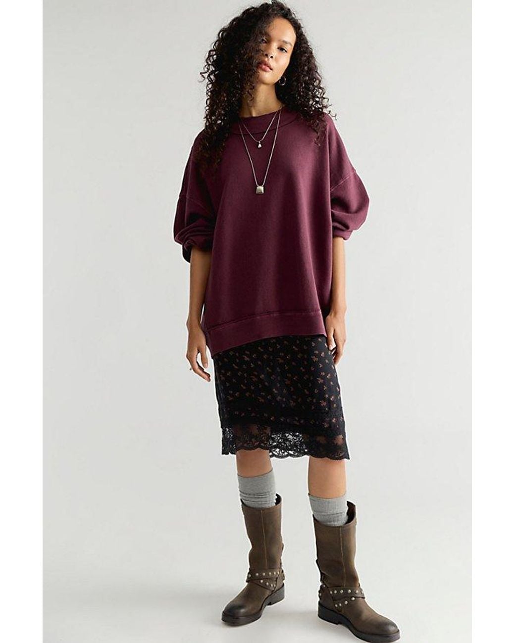 Free People Red Palm Springs Pullover