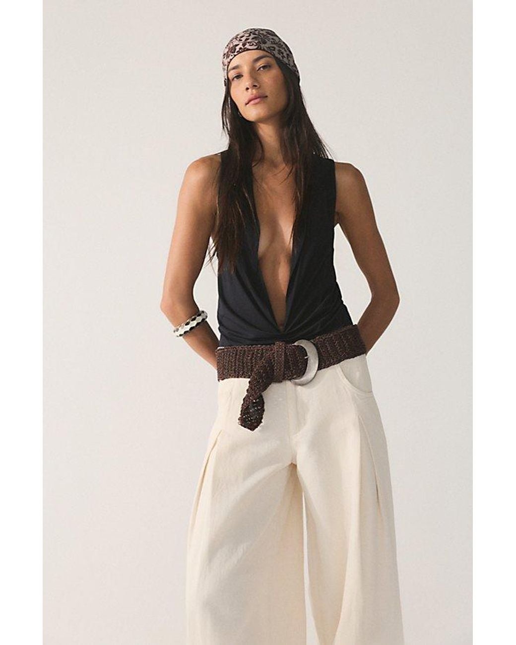 Intimately By Free People Natural We'Re Going Out Bodysuit By