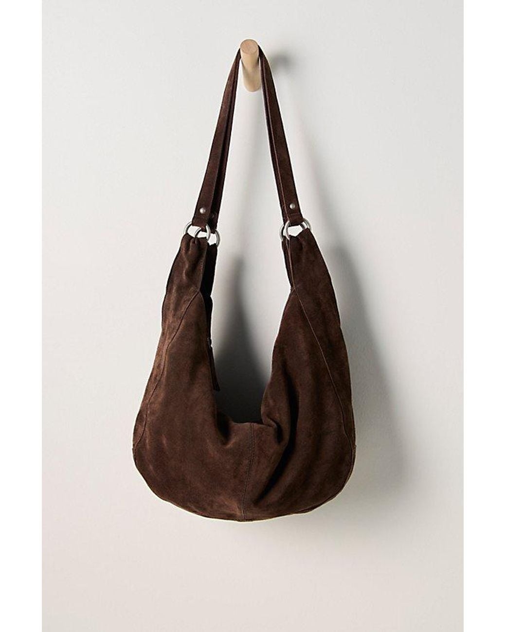 Free People Brown Roma Suede Tote Bag