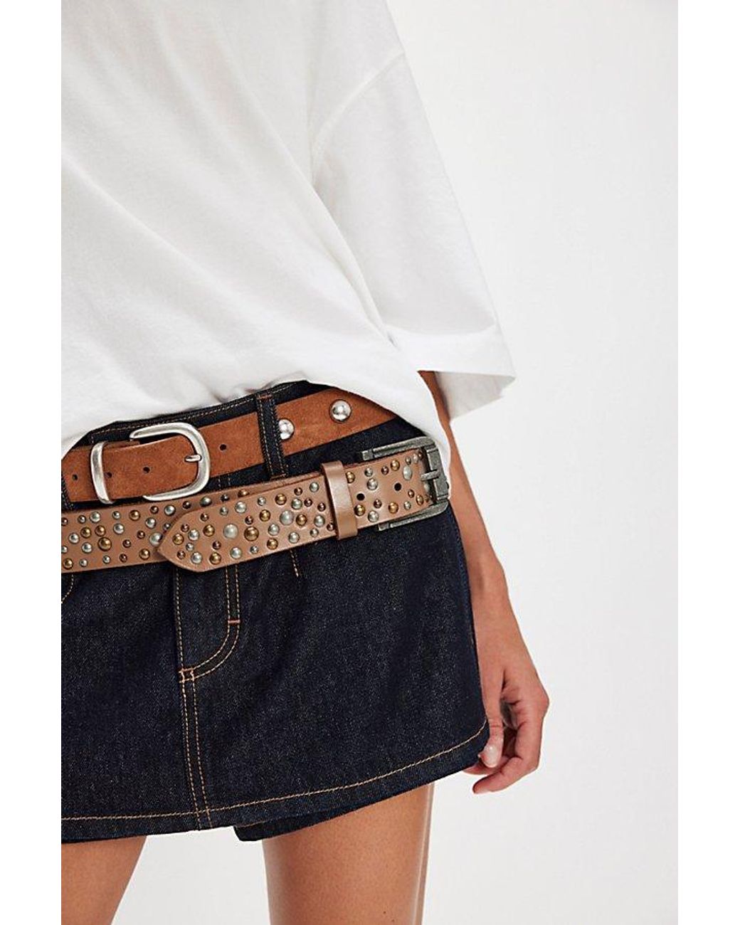 Free People Multicolor Rhodes Suede Belt
