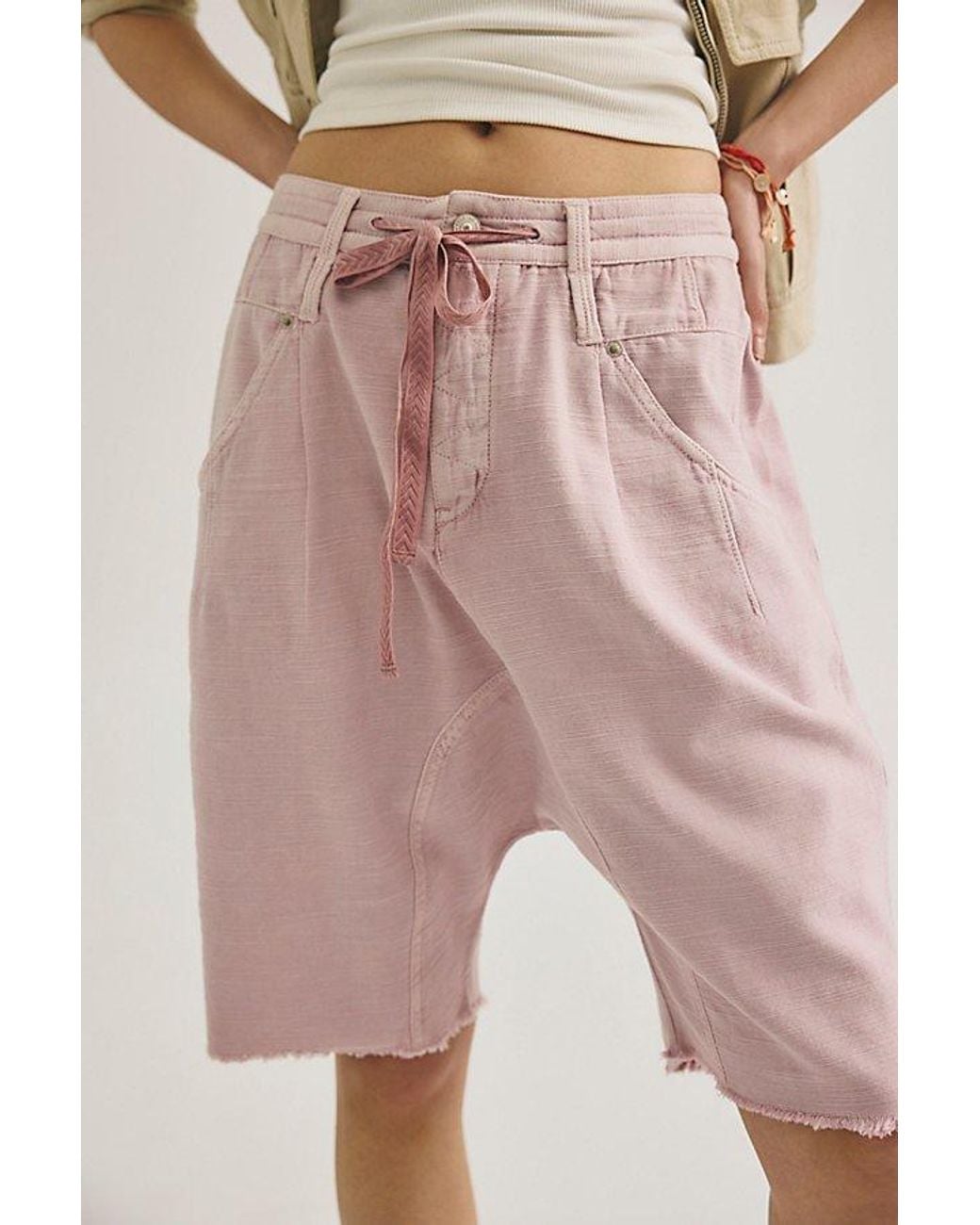 Free People Natural Sage Harem Shorts