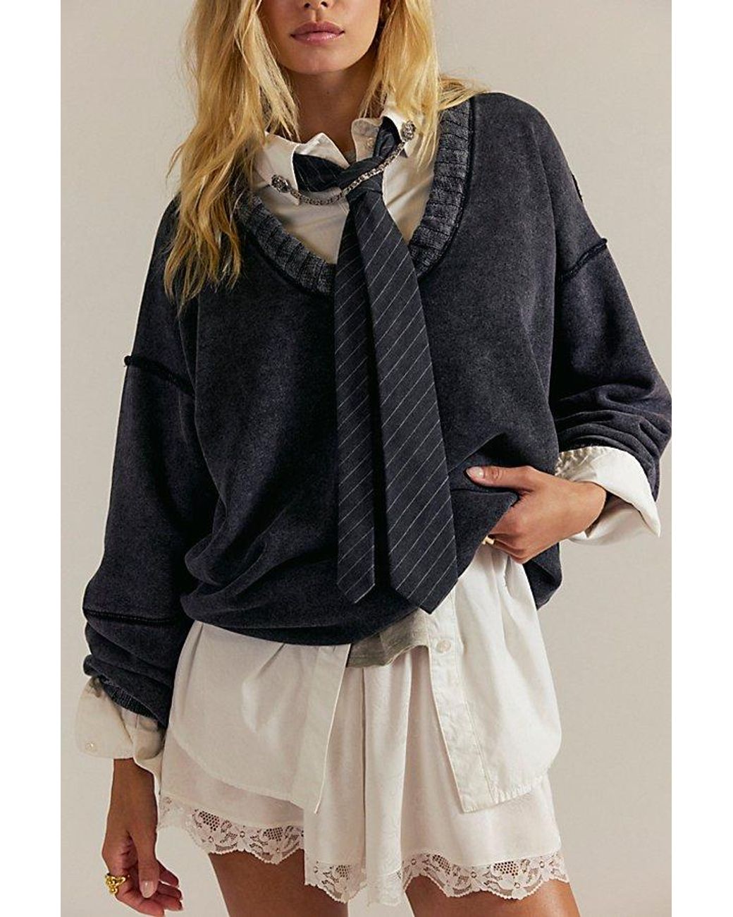 Free People Gray Chancellor Pin