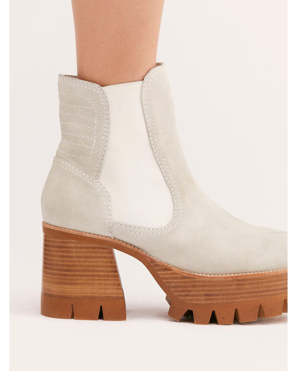 platform brown booties